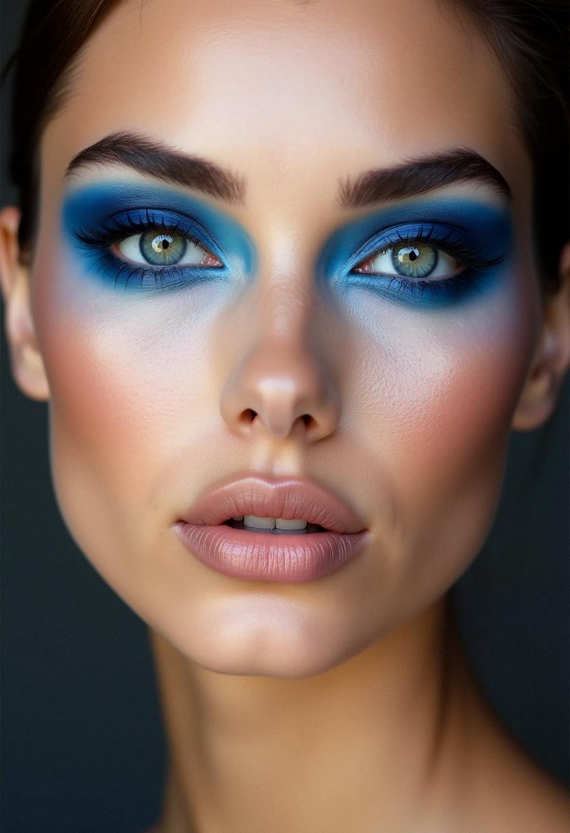 blue makeup look blue makeup look