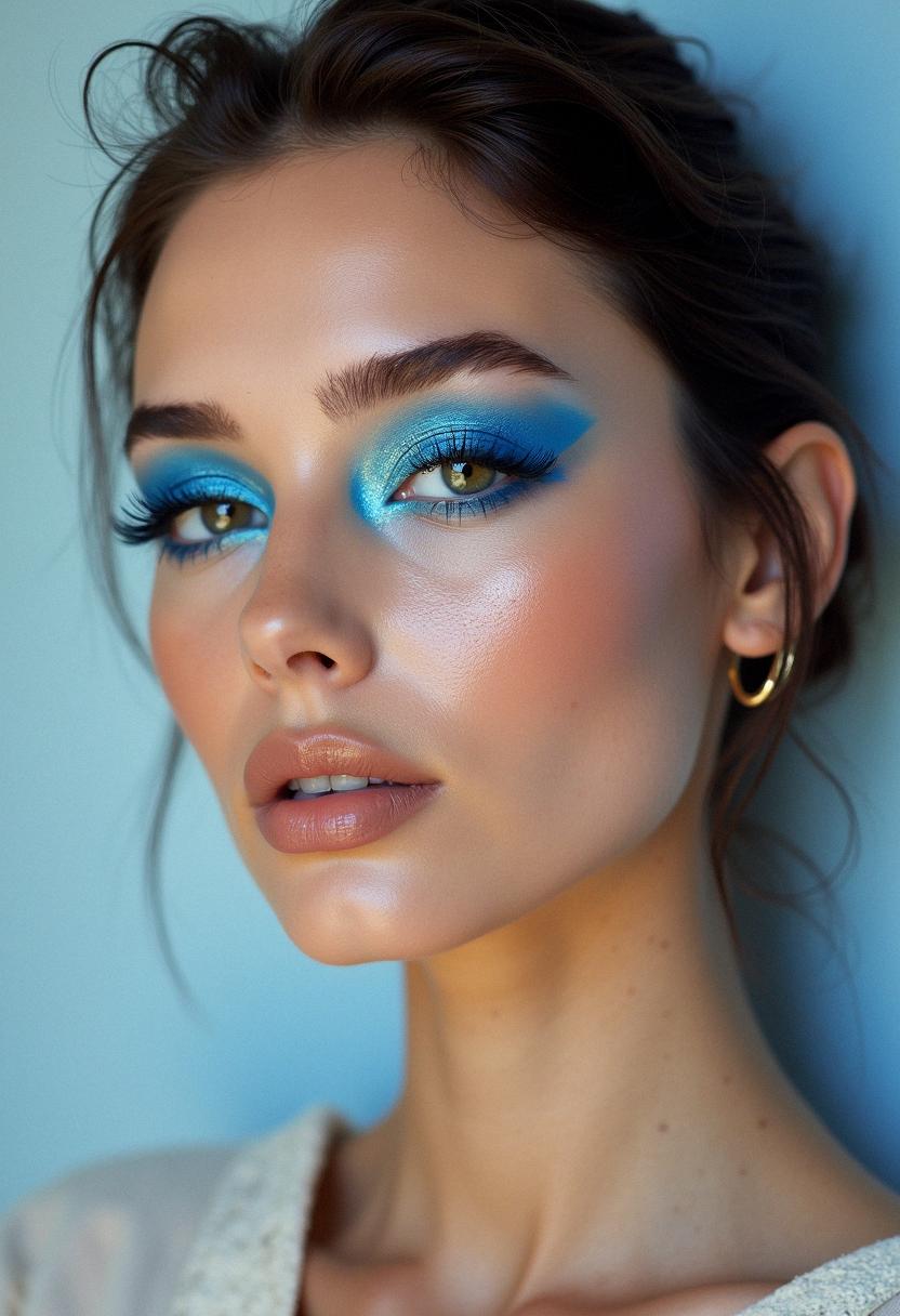 blue makeup look blue makeup look