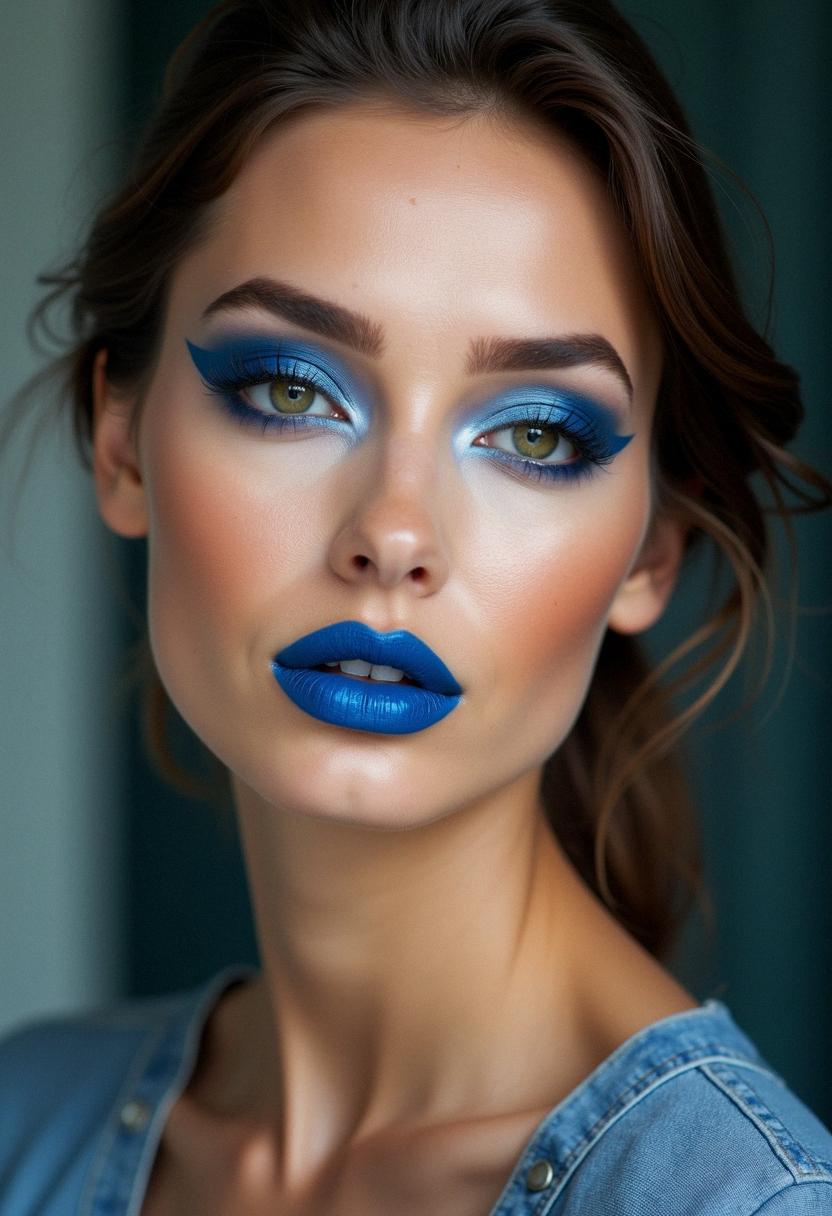blue makeup look blue makeup look