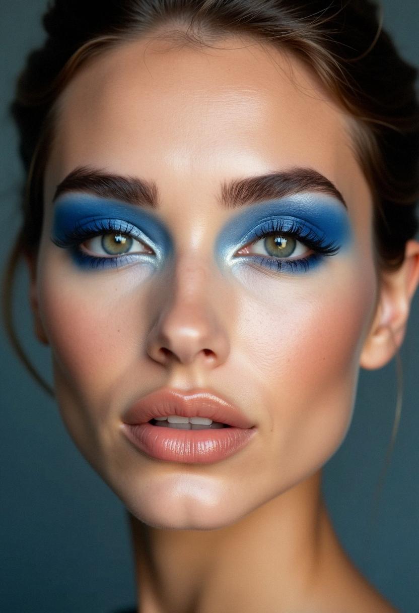 blue makeup look blue makeup look