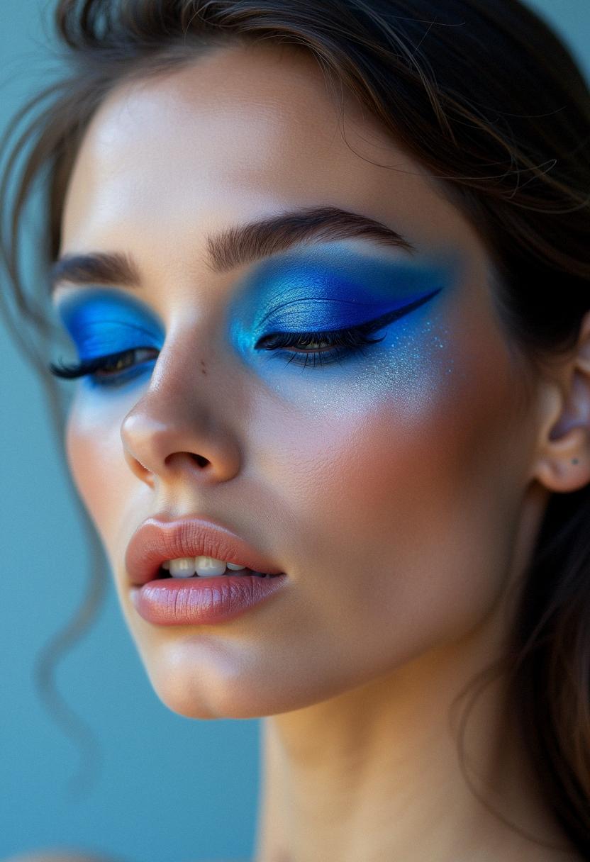 blue makeup look blue makeup look
