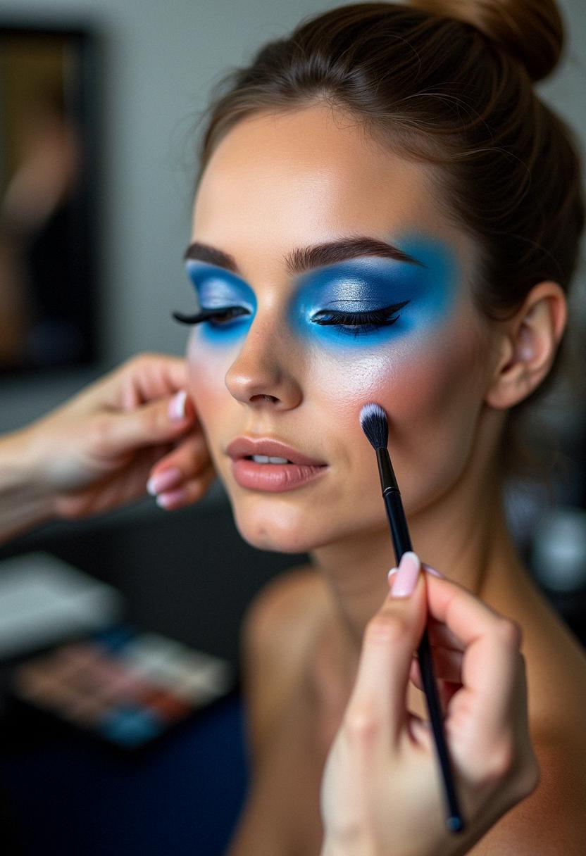 blue makeup look blue makeup look