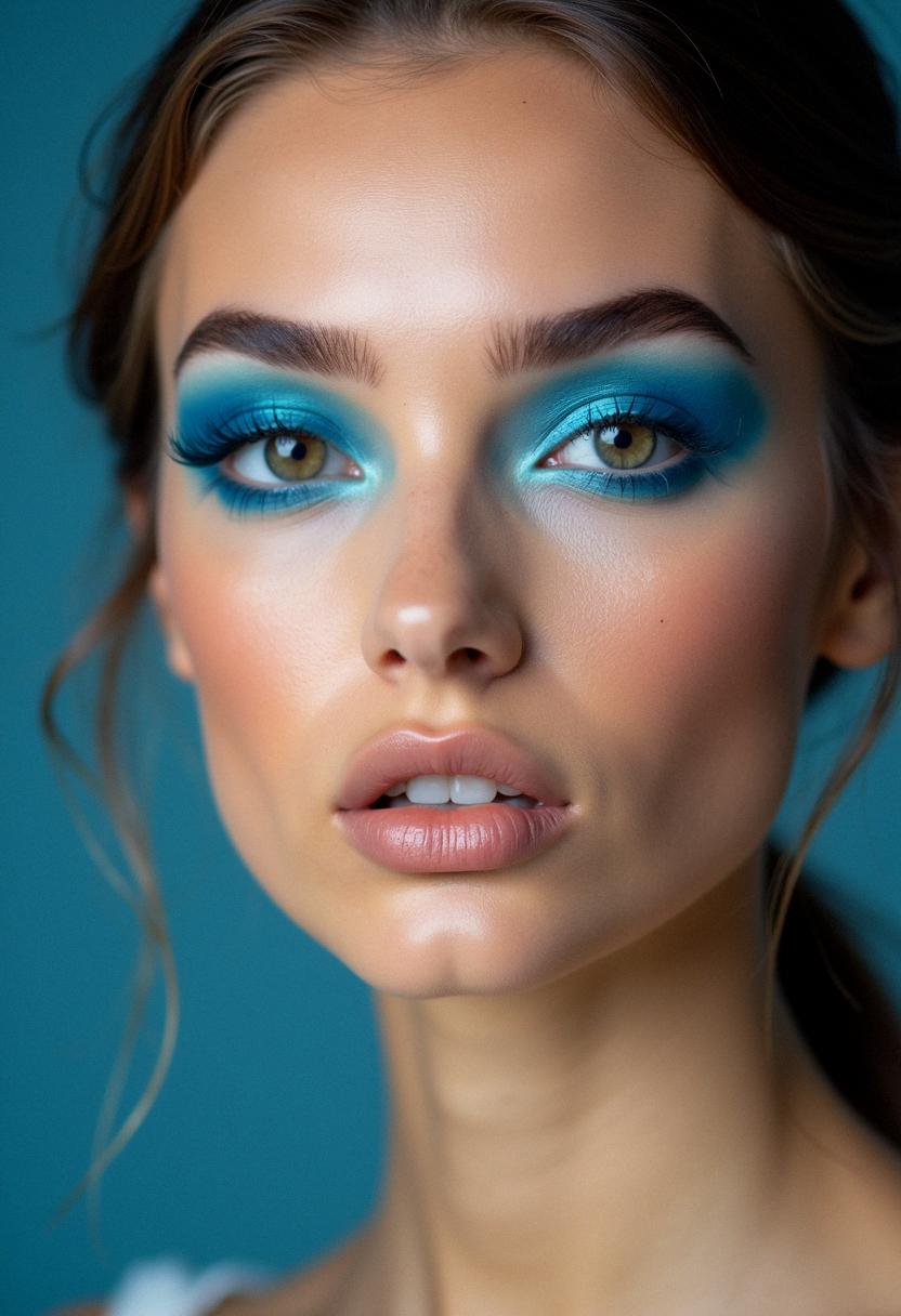 blue makeup look blue makeup look