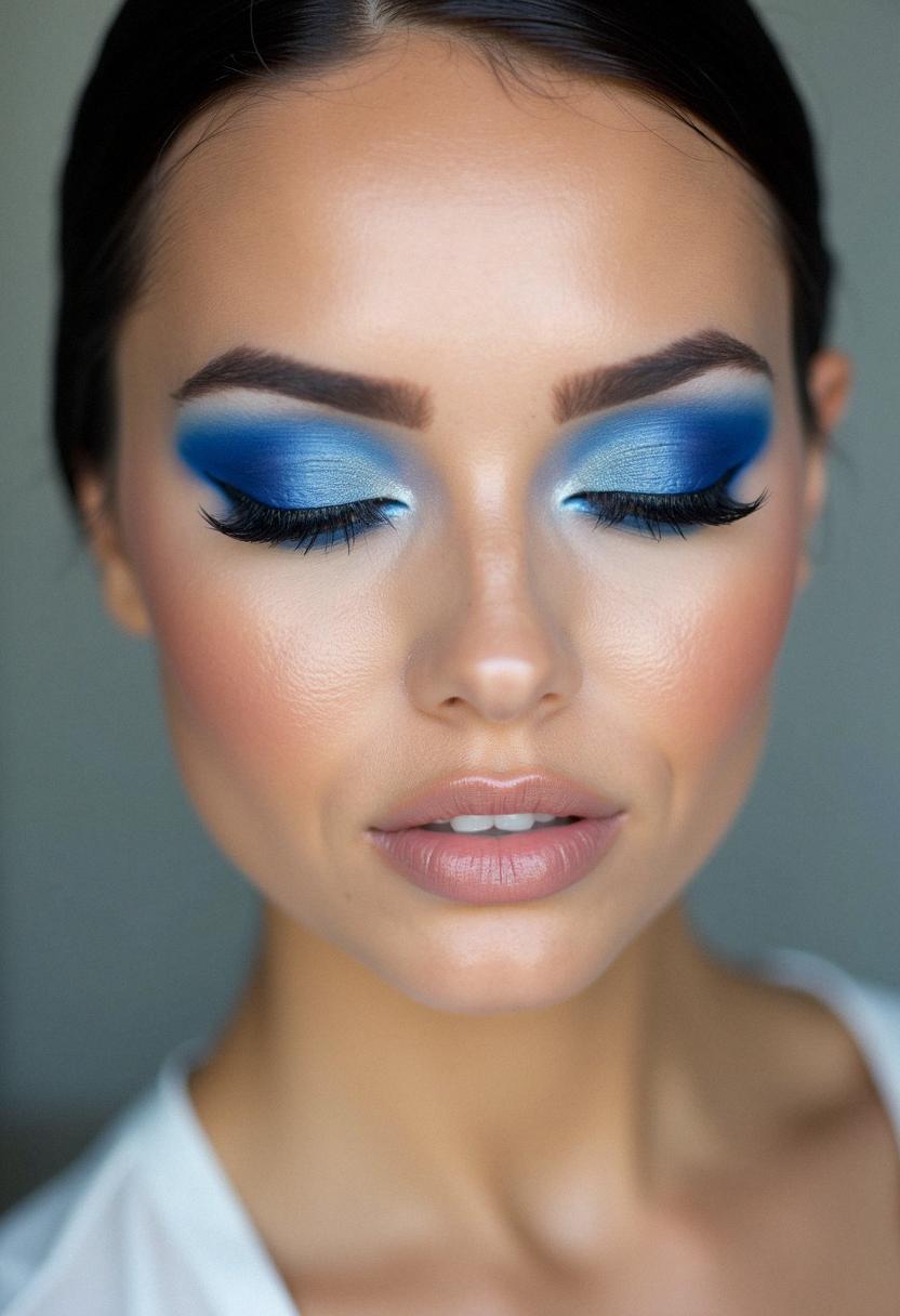 blue makeup look blue makeup look