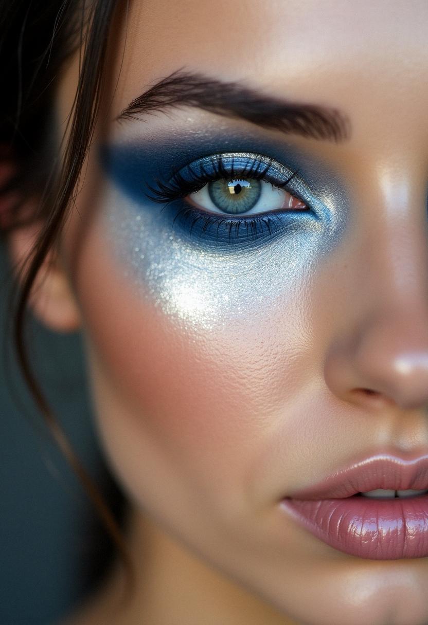 blue smokey eye