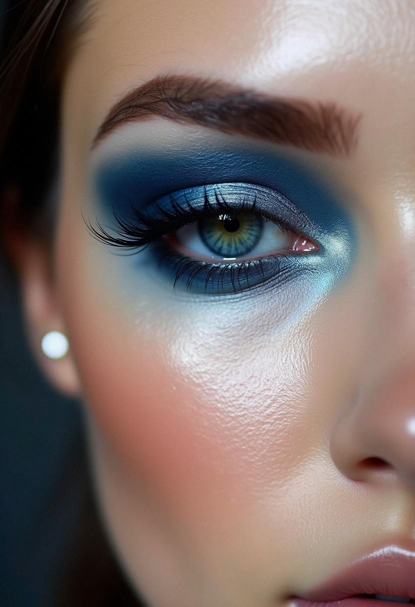 blue smokey eye