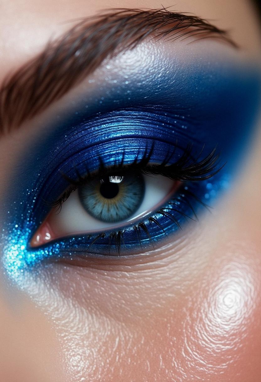 blue smokey eye