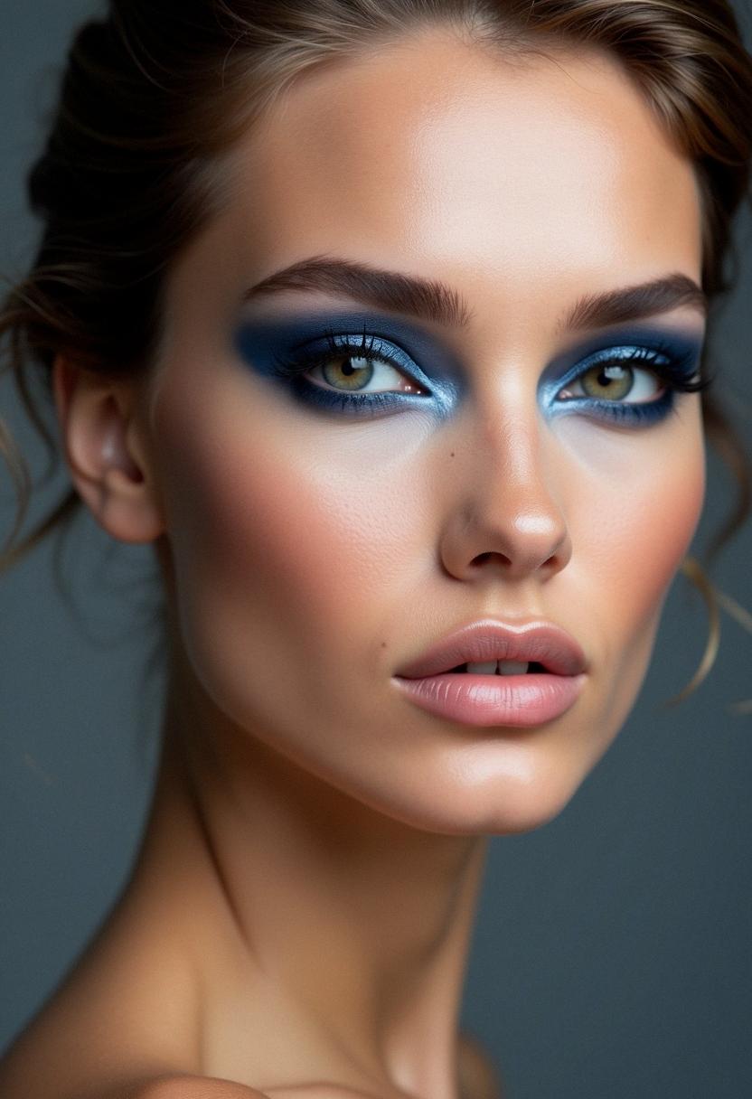blue smokey eye