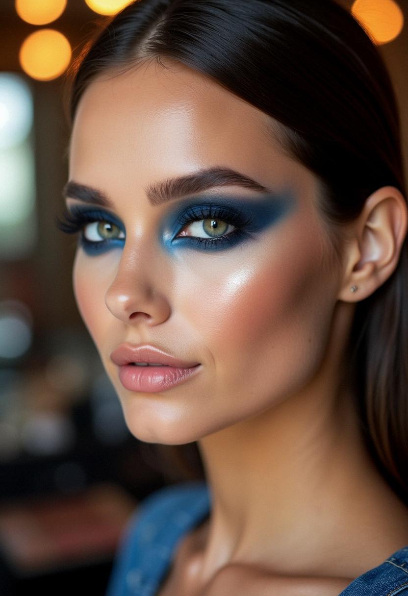 blue smokey eye