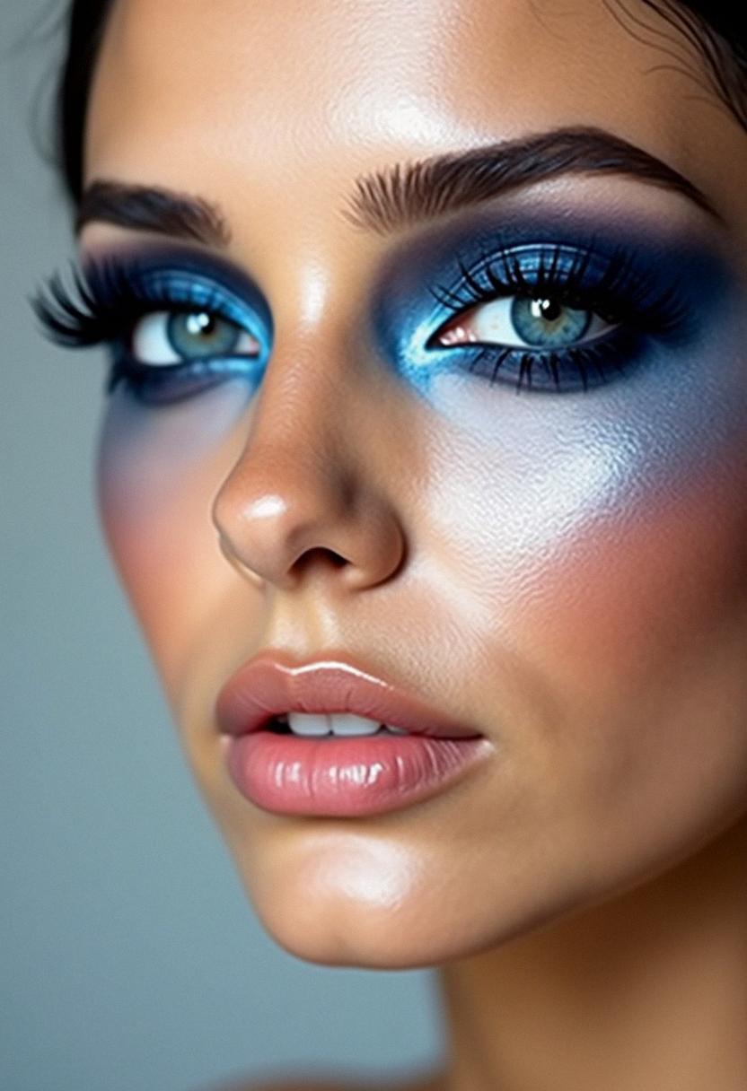 blue smokey eye