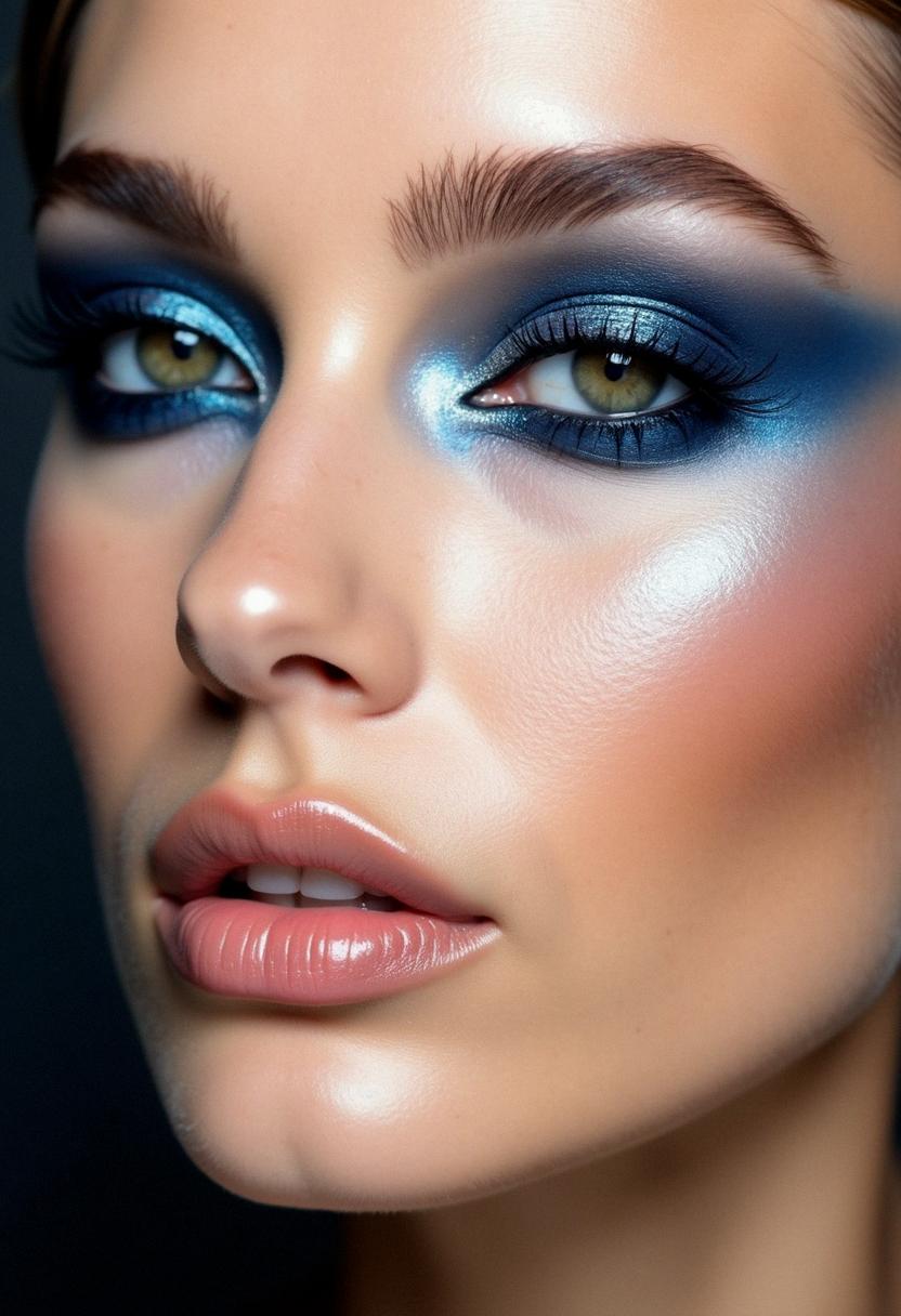 blue smokey eye