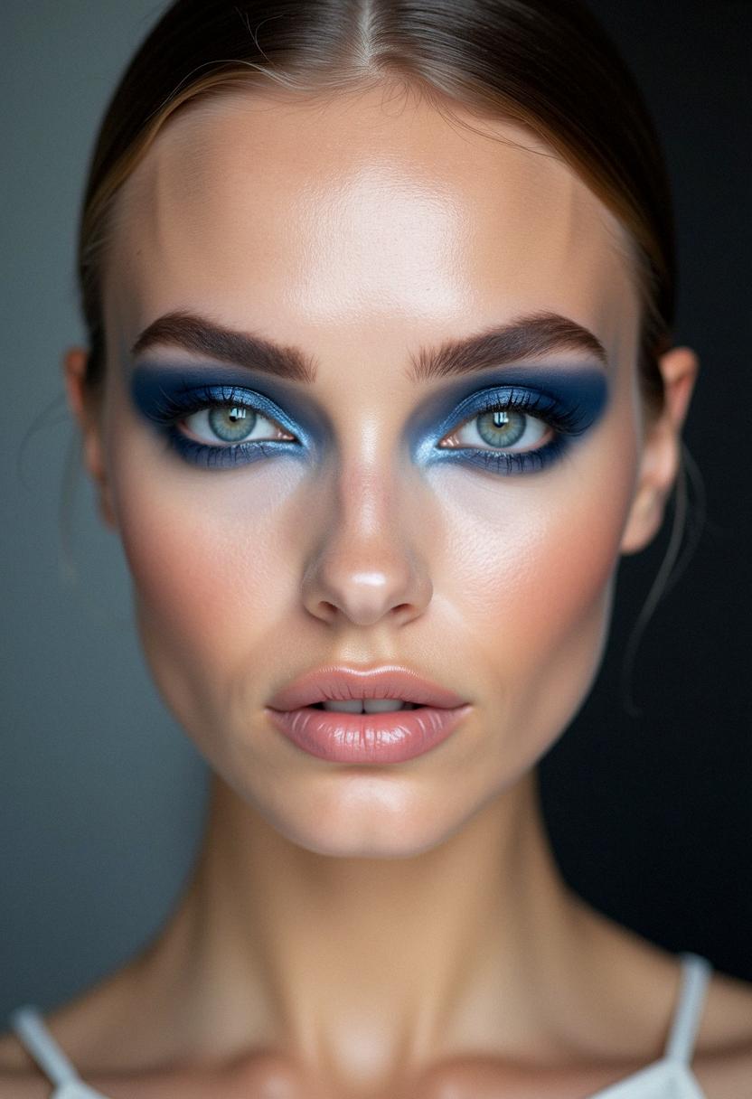 blue smokey eye