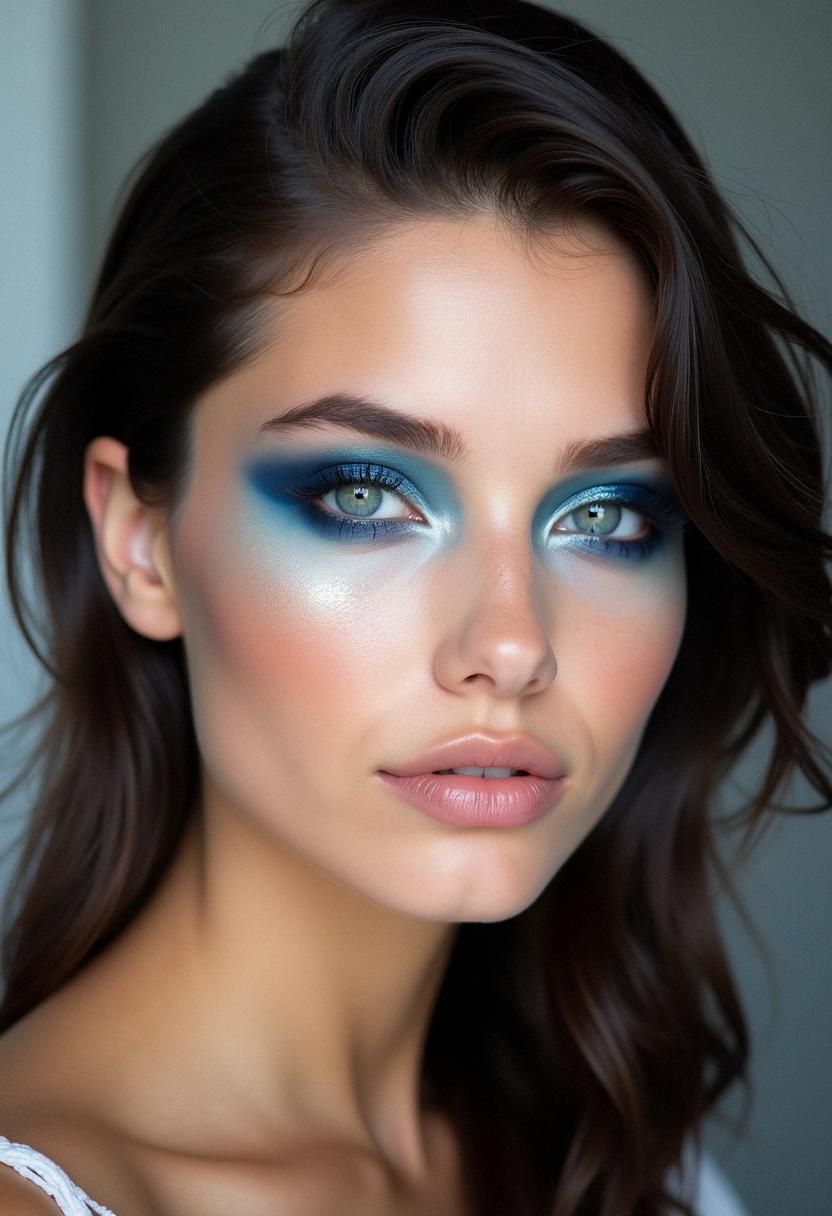 blue smokey eye