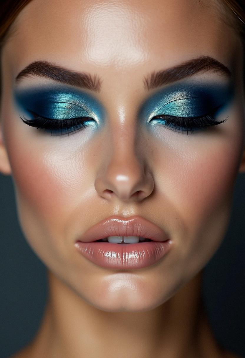 blue smokey eye