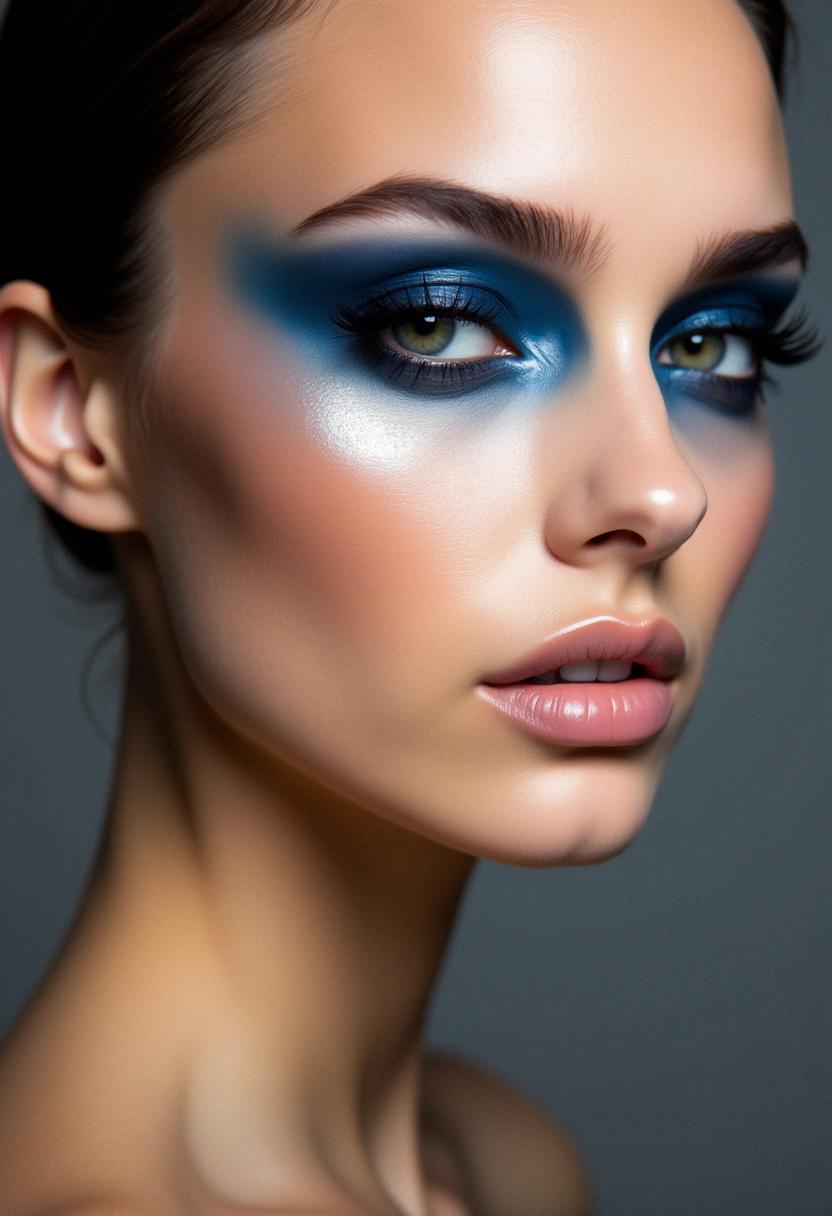 blue smokey eye
