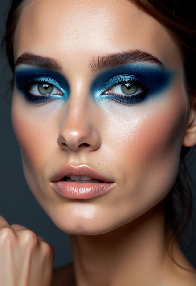 blue smokey eye