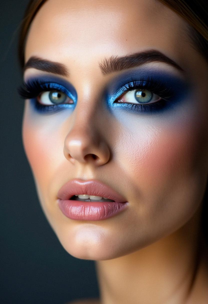 blue smokey eye