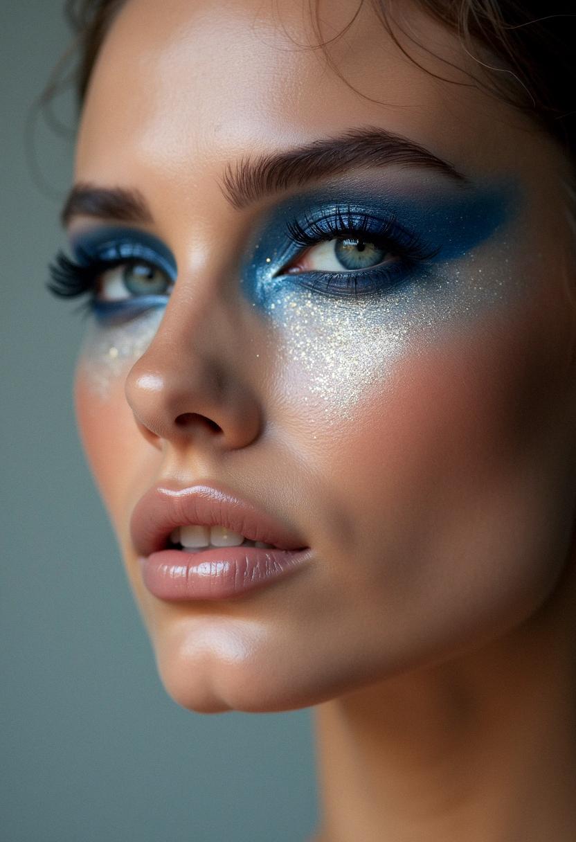 blue smokey eye