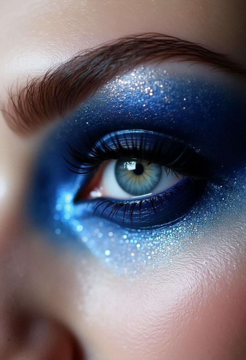 blue smokey eye