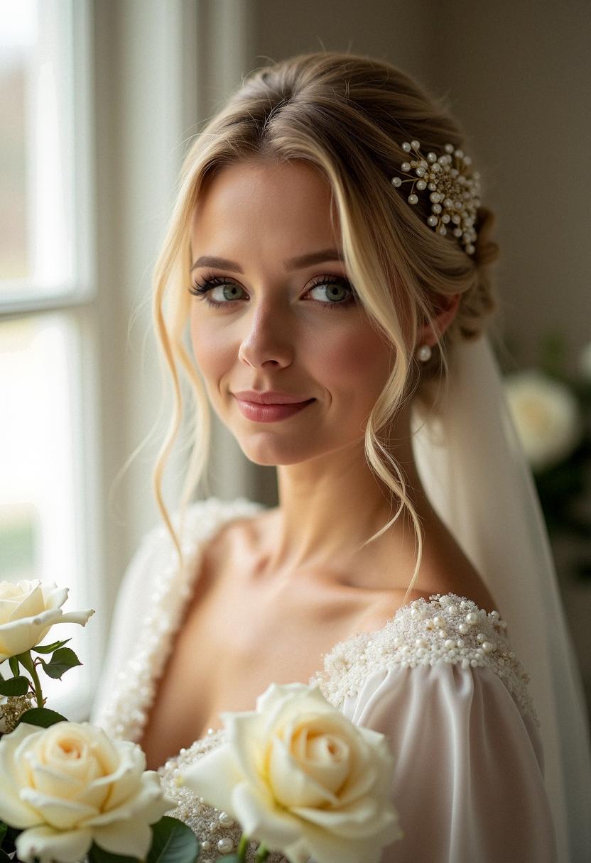 bridal hair and makeup for blondes