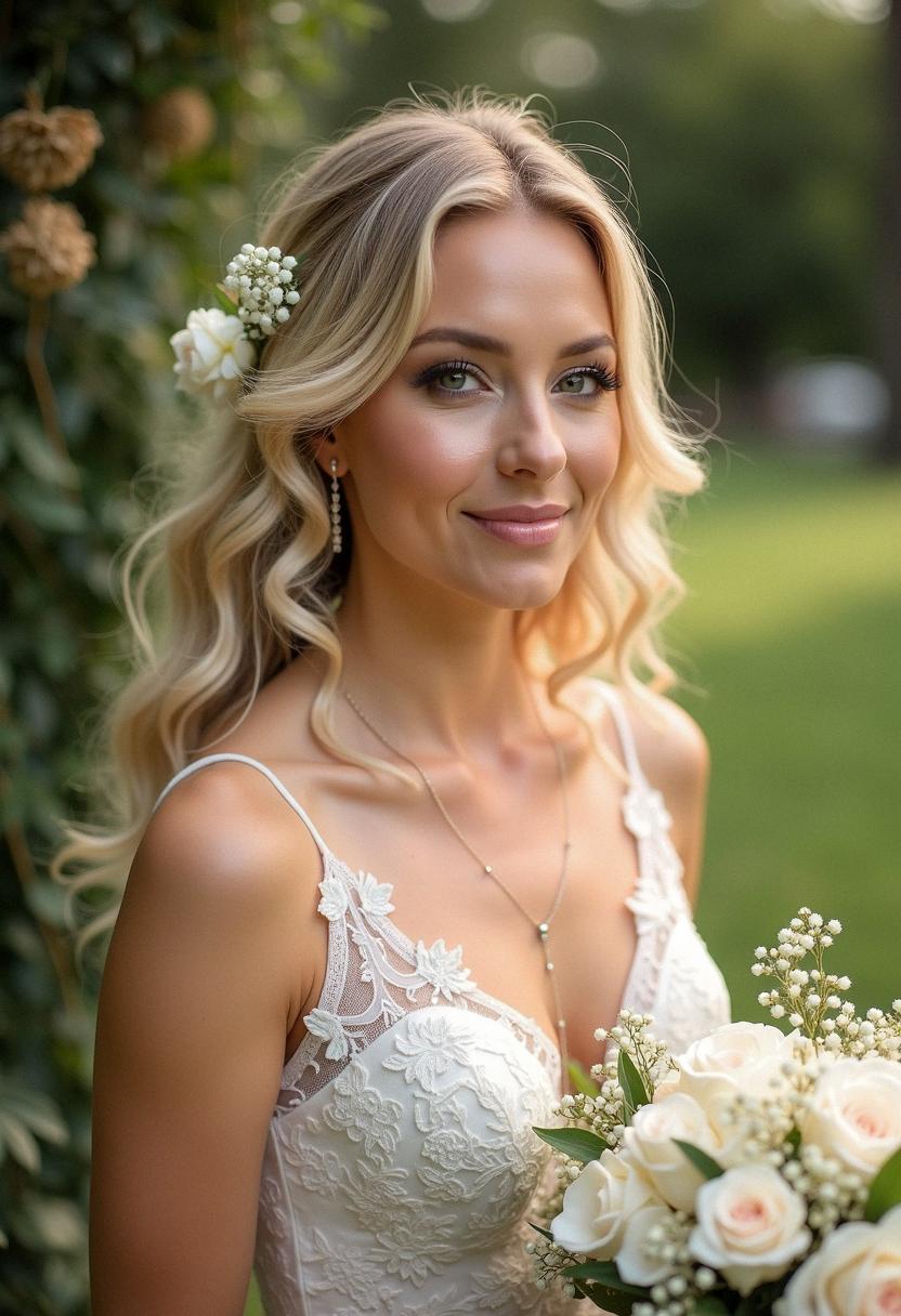 bridal hair and makeup for blondes
