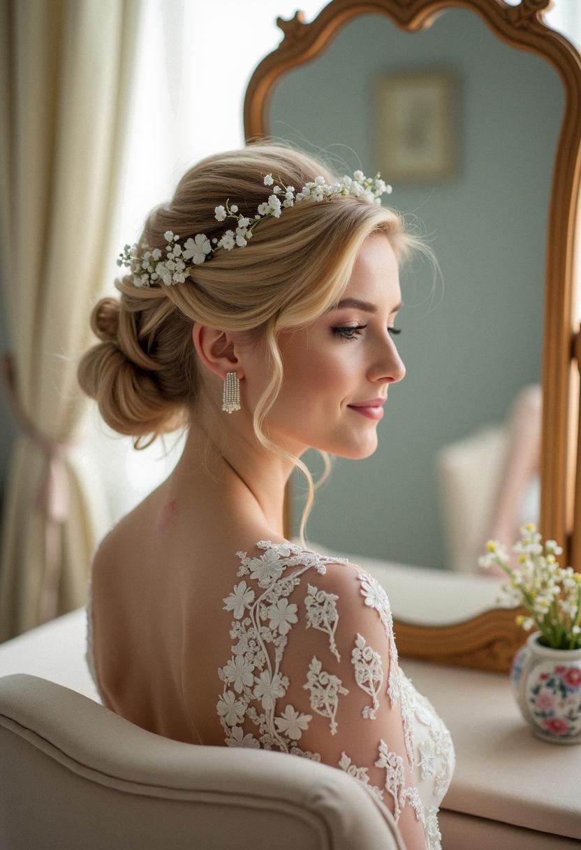bridal hair and makeup for blondes