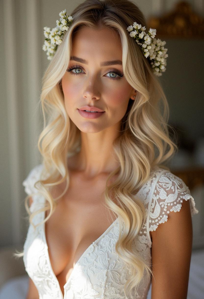 bridal hair and makeup for blondes