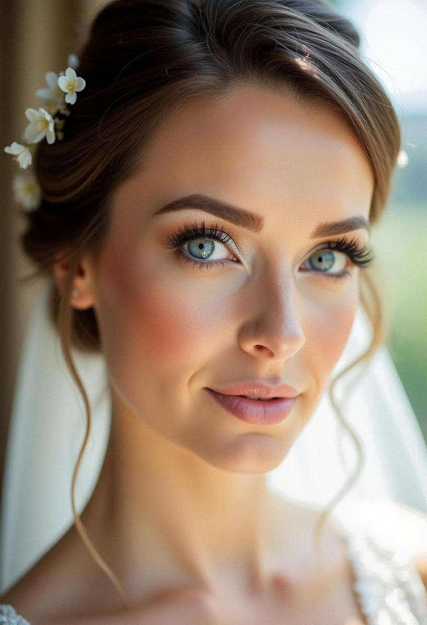 bridal makeup for blue eyes