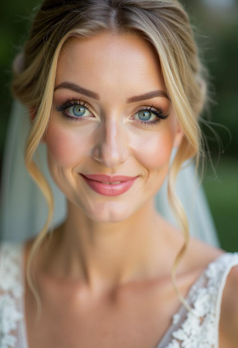 bridal makeup for blue eyes
