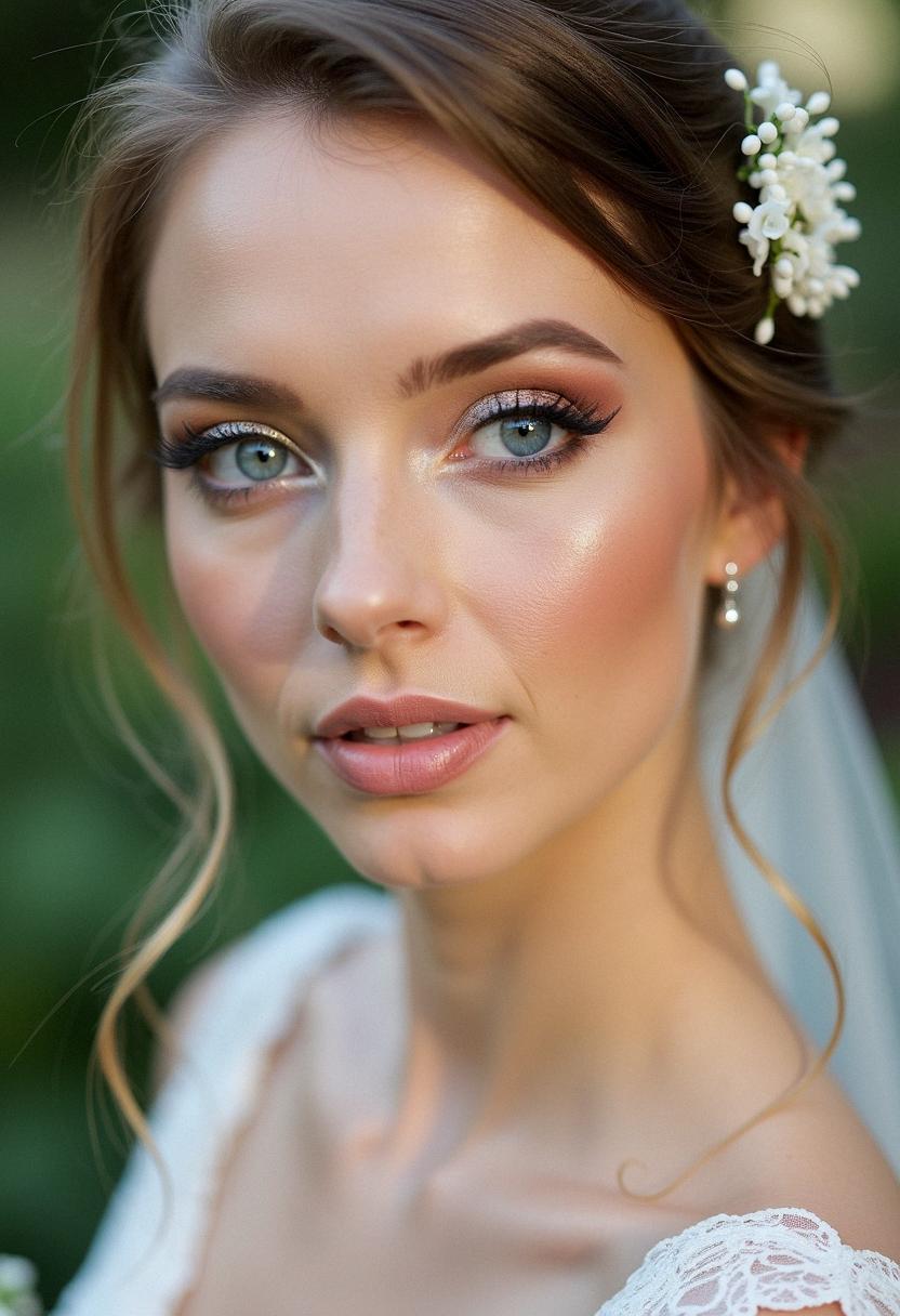 bridal makeup for blue eyes