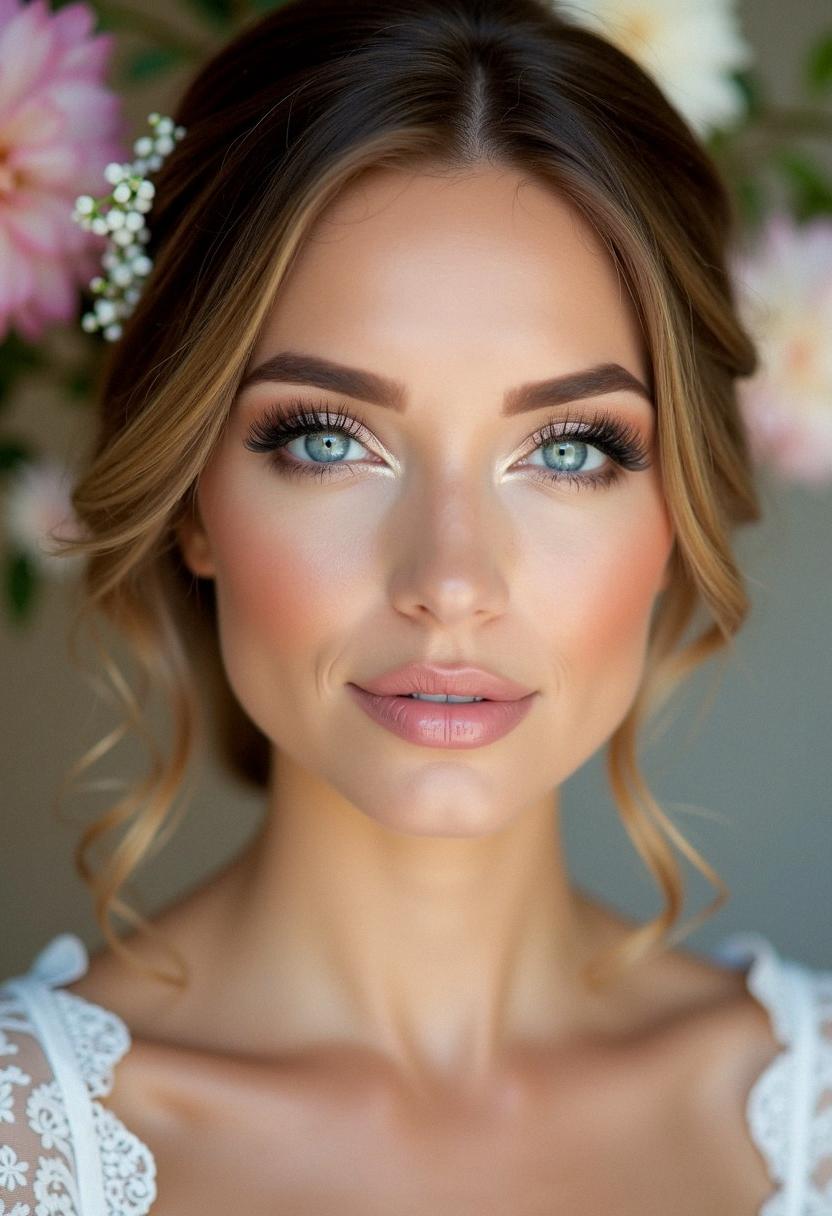 bridal makeup for blue eyes