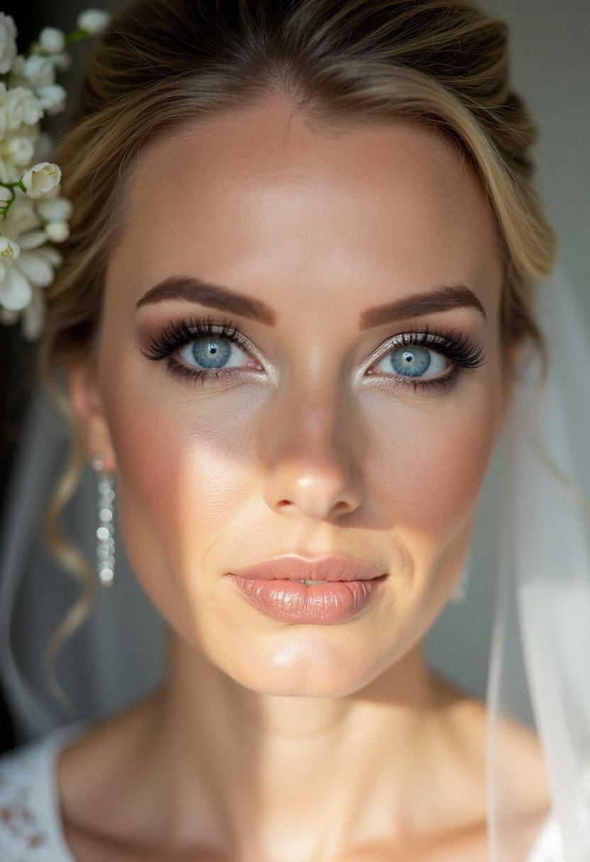 bridal makeup for blue eyes