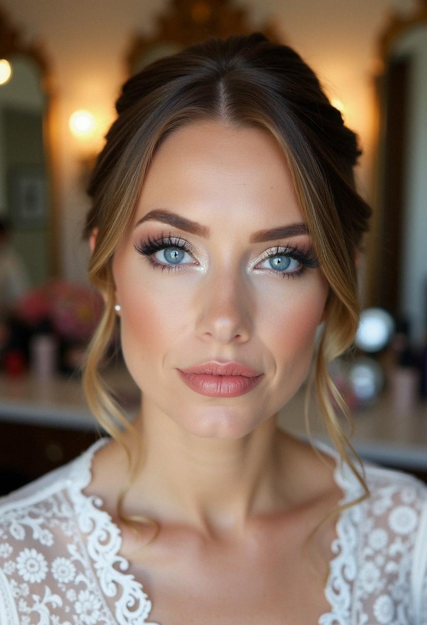 bridal makeup for blue eyes