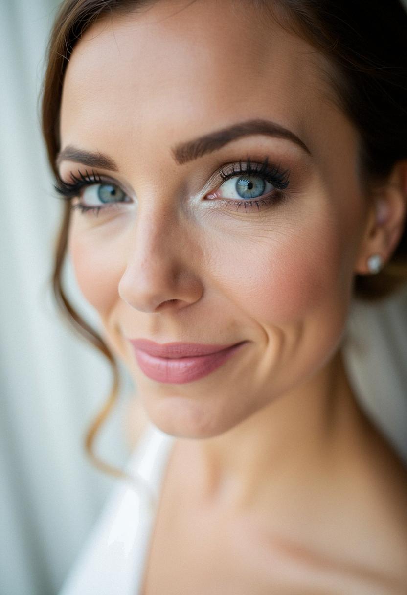 bridal makeup for blue eyes