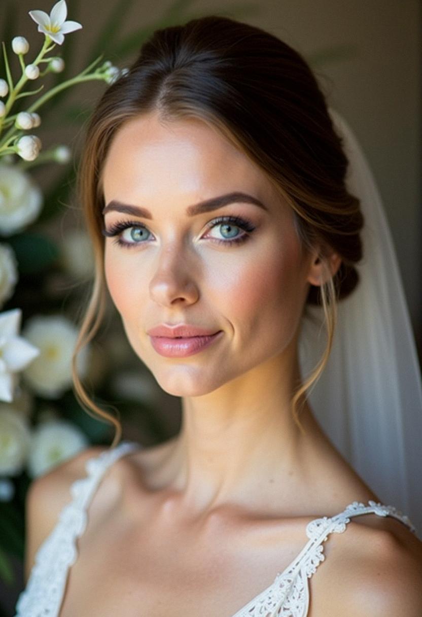 bridal makeup for blue eyes