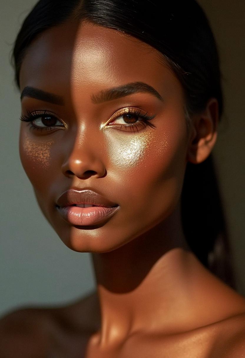 bronze makeup dark skin