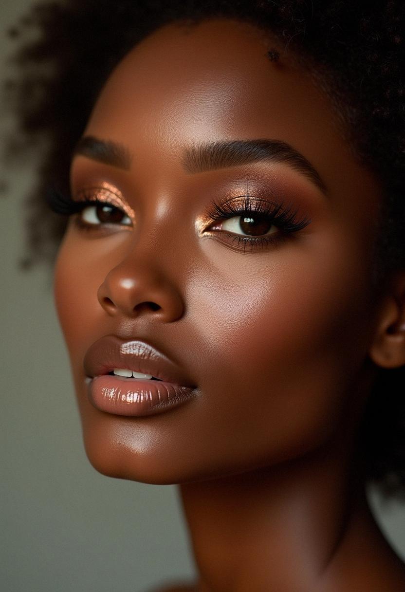bronze makeup dark skin