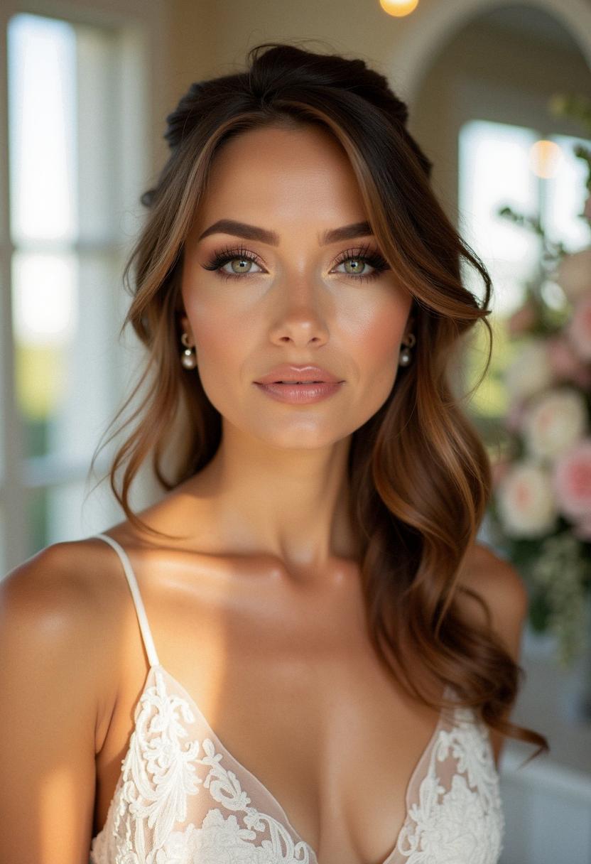 bronze makeup wedding