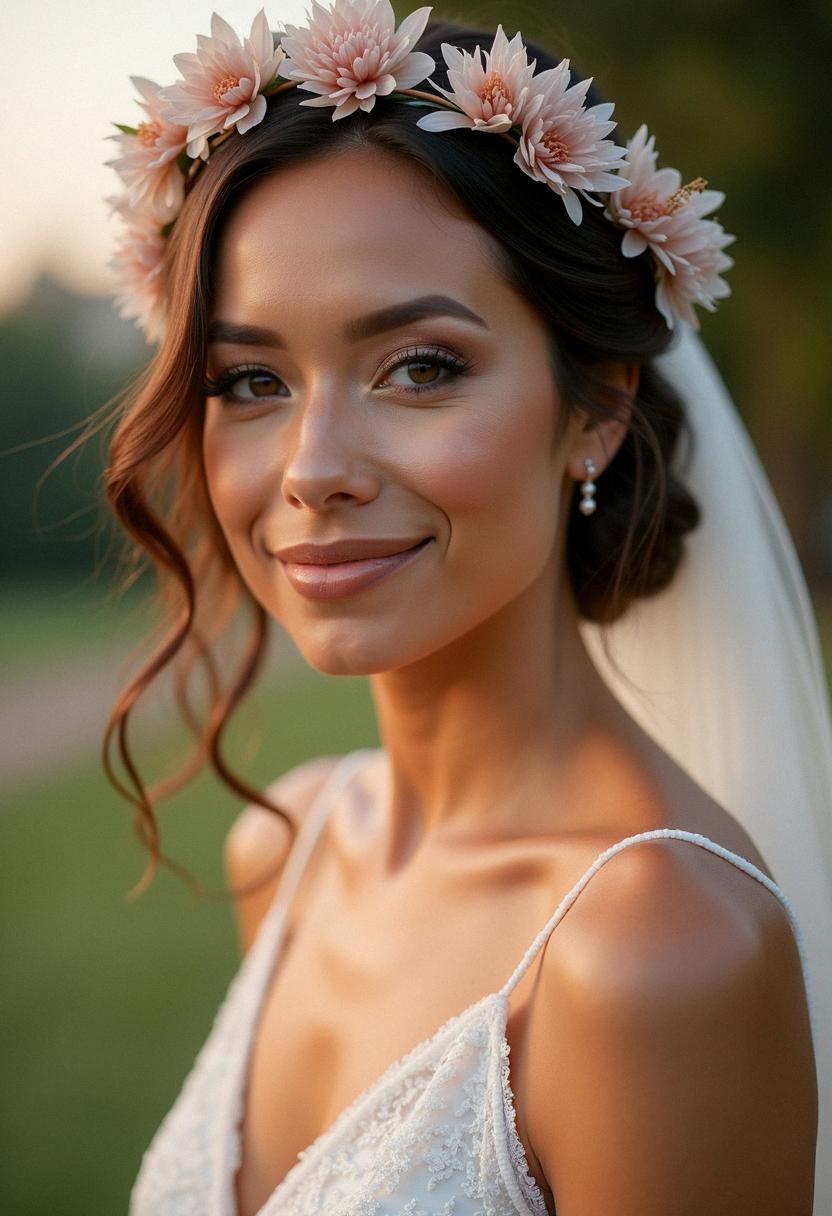 bronze makeup wedding