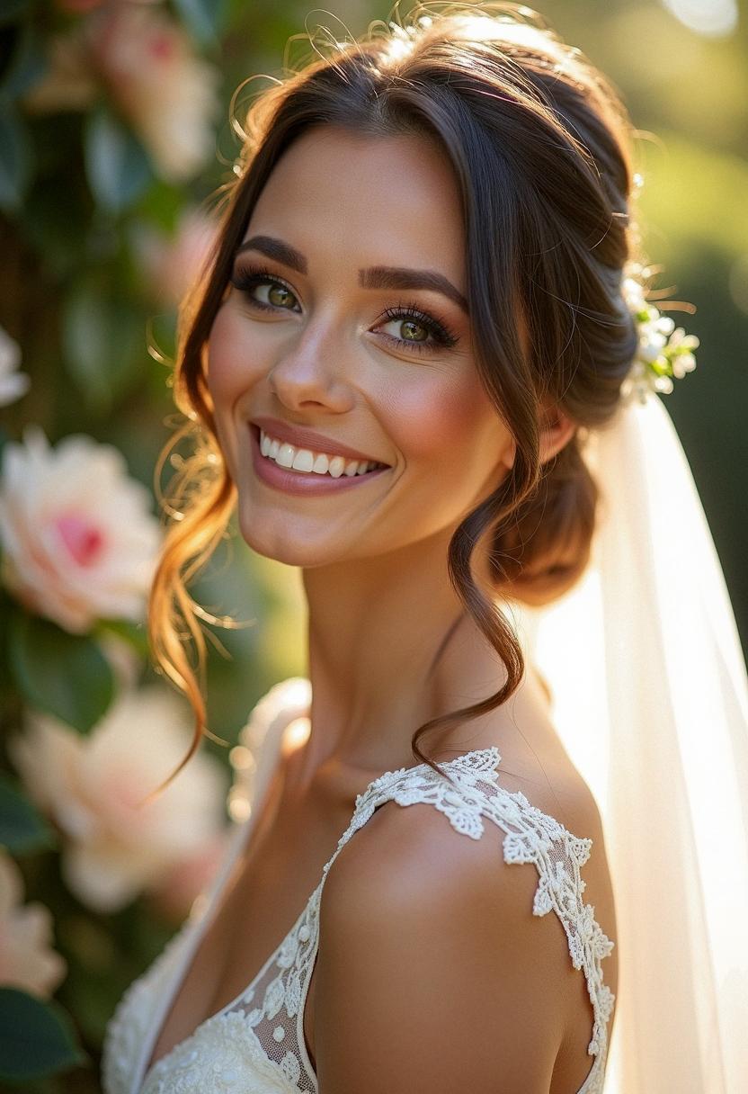 bronze makeup wedding