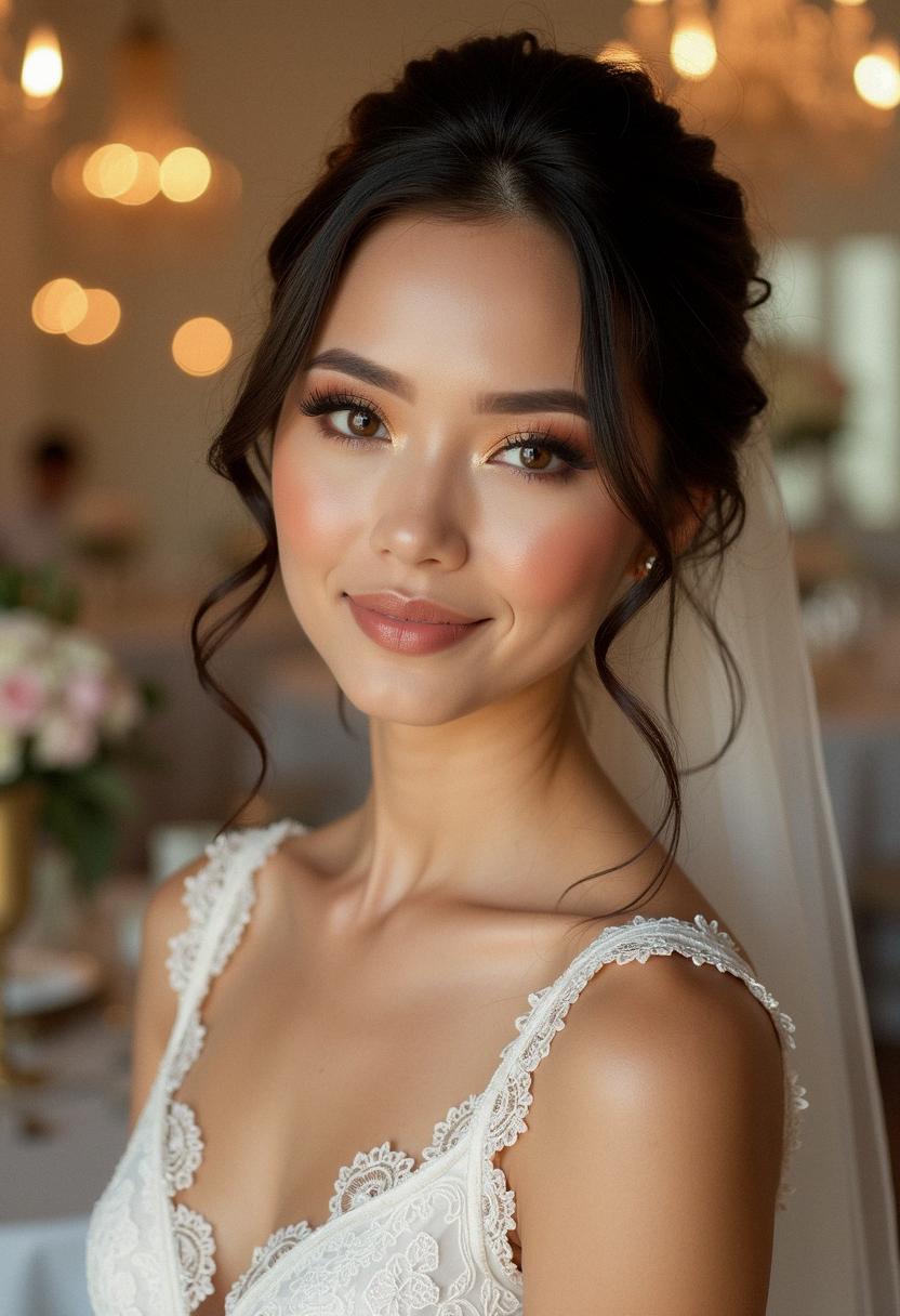 bronze makeup wedding