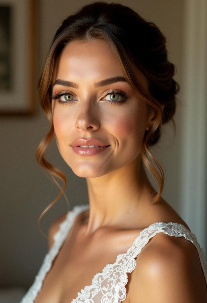 bronze makeup wedding