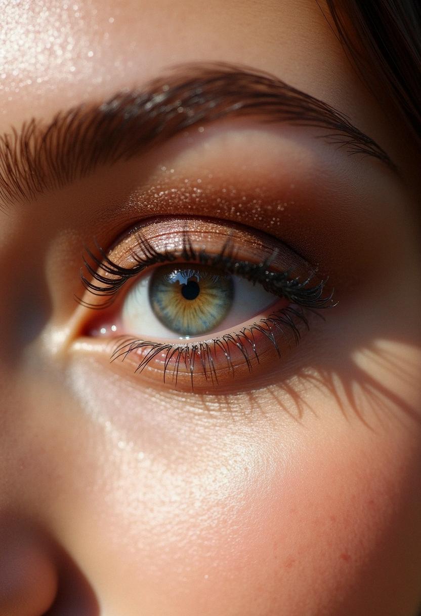 brown makeup eyes
