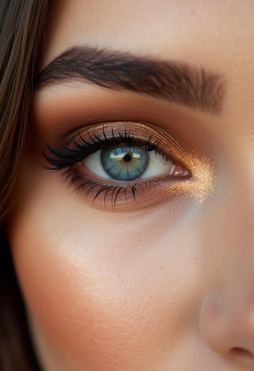 brown makeup eyes