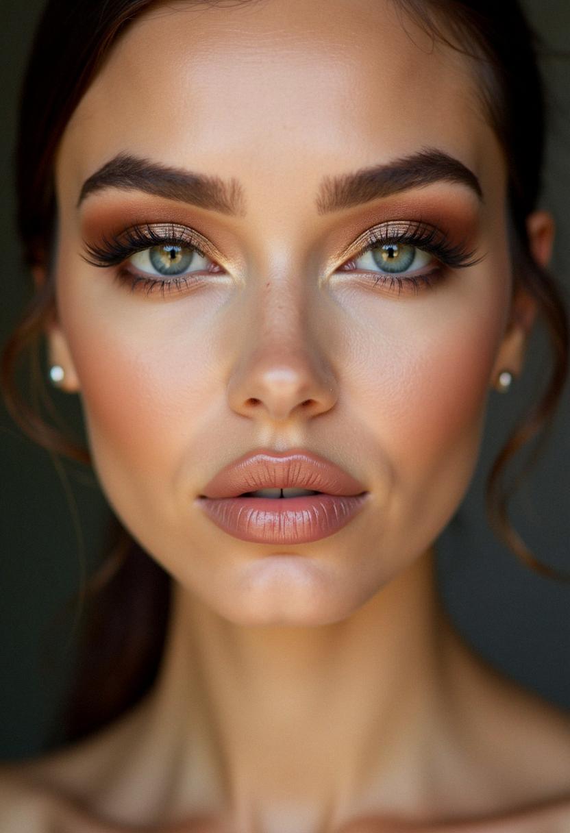 brown makeup eyes