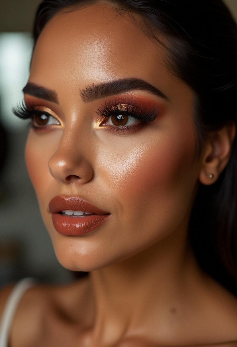 brown skin makeup latina