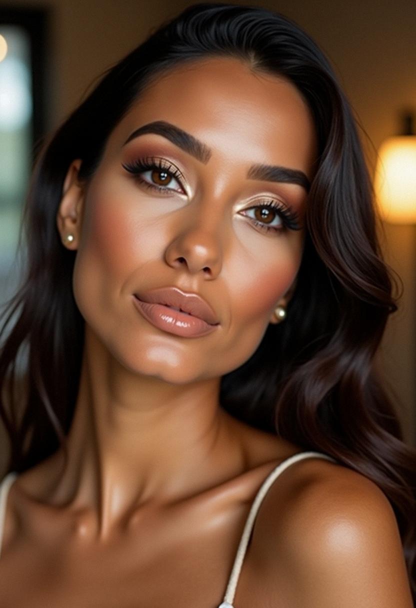 brown skin makeup latina