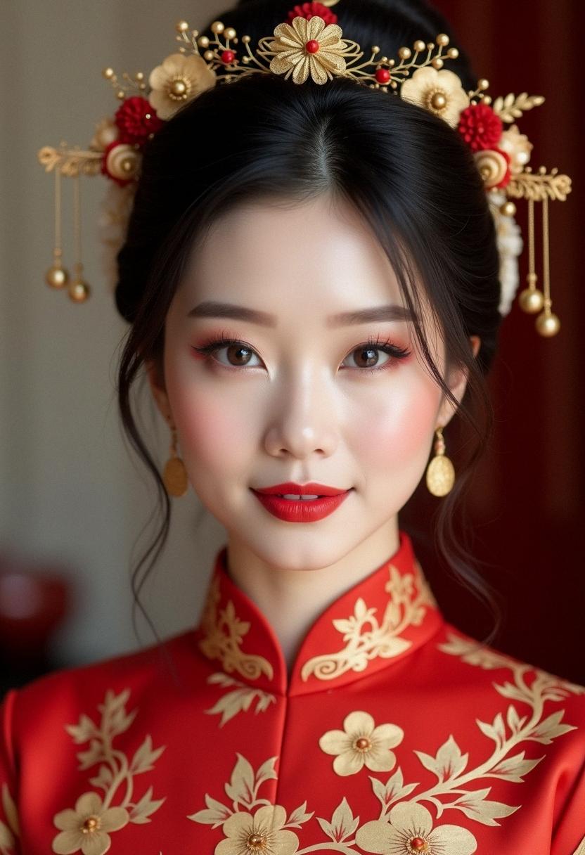 chinese wedding makeup bride