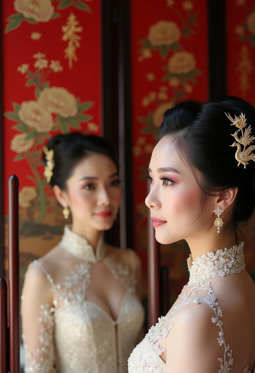 chinese wedding makeup bride