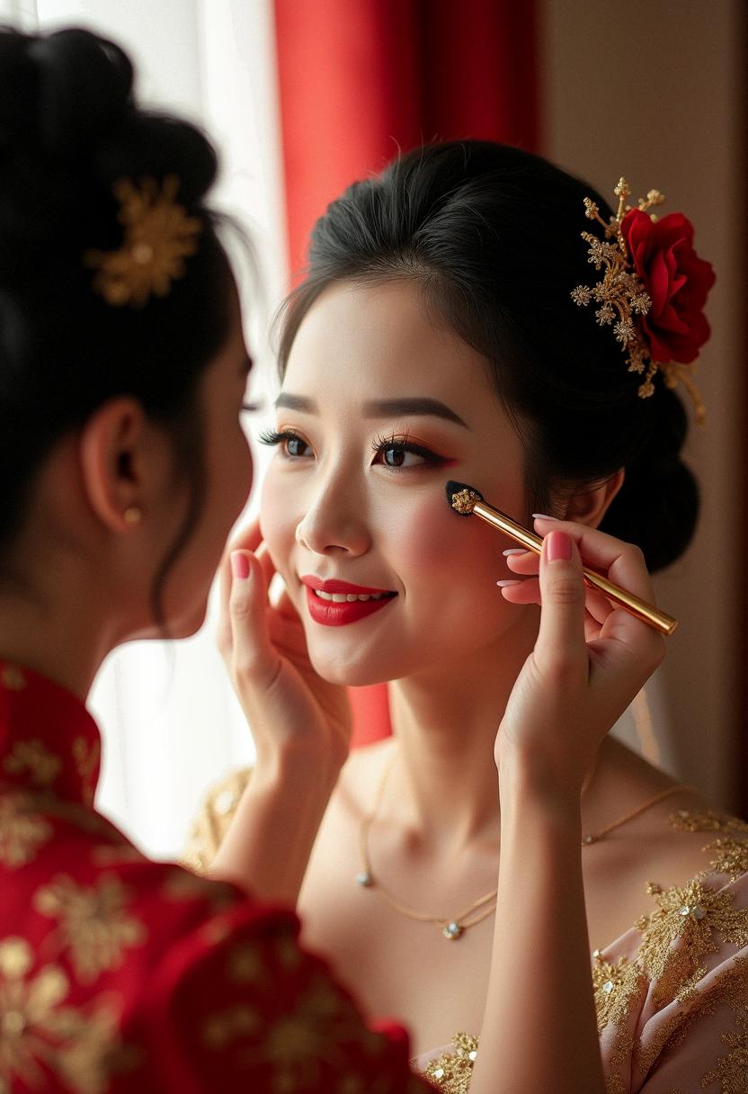 chinese wedding makeup bride